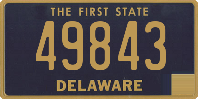 DE license plate 49843