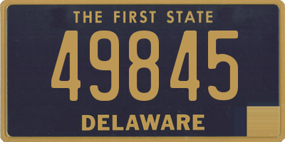 DE license plate 49845