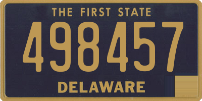 DE license plate 498457