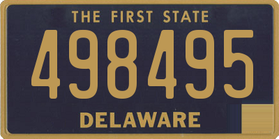 DE license plate 498495