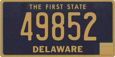 DE license plate 49852