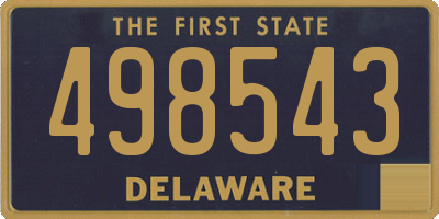 DE license plate 498543