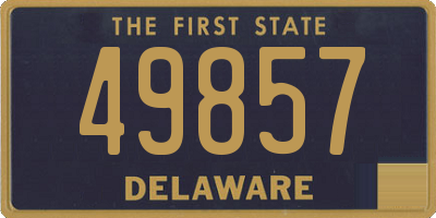 DE license plate 49857