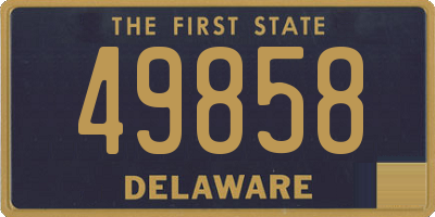 DE license plate 49858