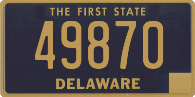 DE license plate 49870