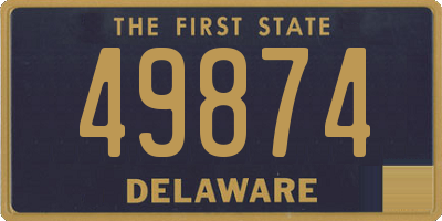 DE license plate 49874