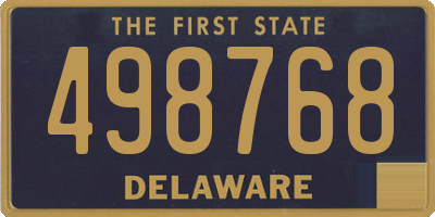 DE license plate 498768