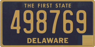 DE license plate 498769