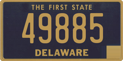 DE license plate 49885