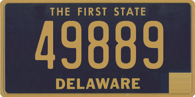 DE license plate 49889