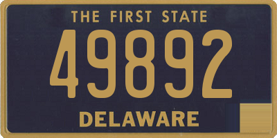 DE license plate 49892