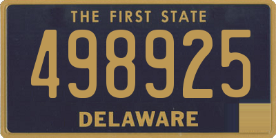 DE license plate 498925