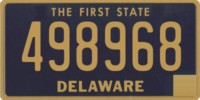 DE license plate 498968