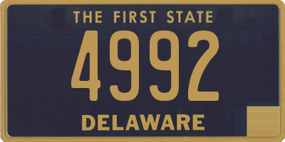 DE license plate 4992