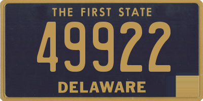 DE license plate 49922