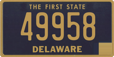 DE license plate 49958