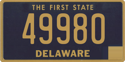 DE license plate 49980