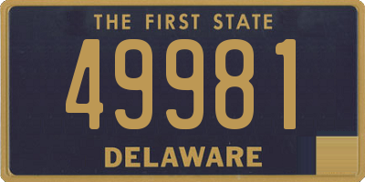 DE license plate 49981