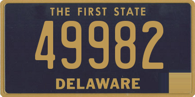 DE license plate 49982