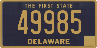 DE license plate 49985