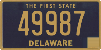 DE license plate 49987