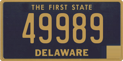 DE license plate 49989