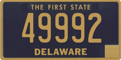 DE license plate 49992