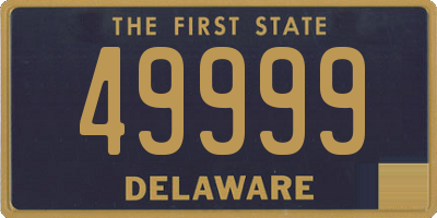 DE license plate 49999