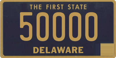 DE license plate 50000