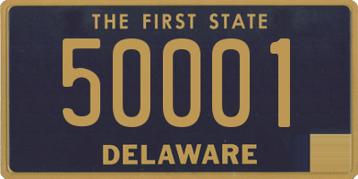 DE license plate 50001