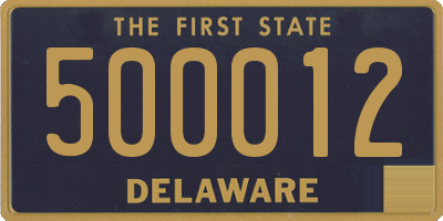 DE license plate 500012