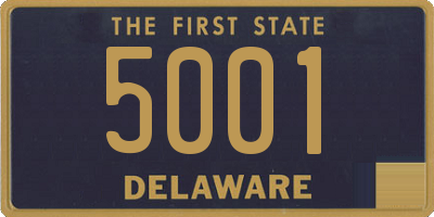 DE license plate 5001