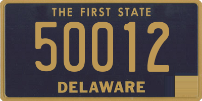 DE license plate 50012