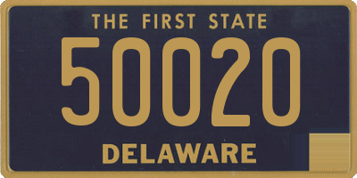 DE license plate 50020