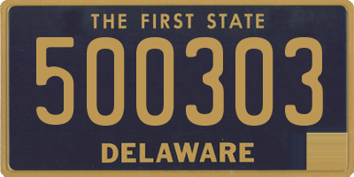DE license plate 500303