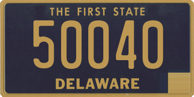 DE license plate 50040