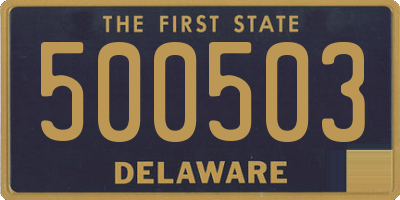 DE license plate 500503