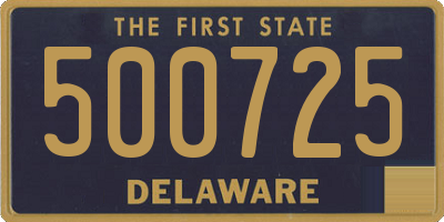 DE license plate 500725