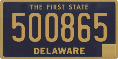 DE license plate 500865