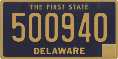 DE license plate 500940