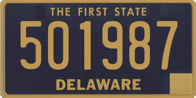 DE license plate 501987