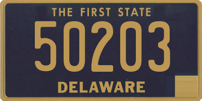 DE license plate 50203