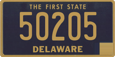 DE license plate 50205