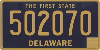 DE license plate 502070