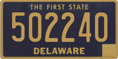 DE license plate 502240
