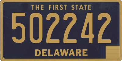 DE license plate 502242