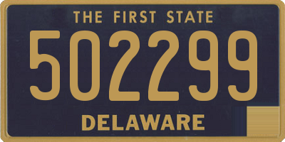 DE license plate 502299