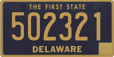 DE license plate 502321