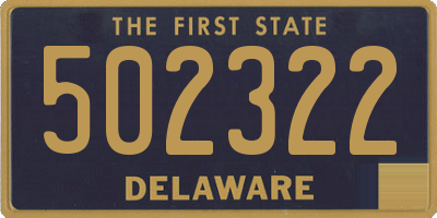 DE license plate 502322