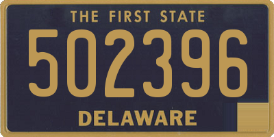 DE license plate 502396